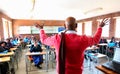 African High School Children and teacher