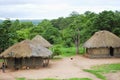 African Huts - Zambia Royalty Free Stock Photo