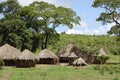 African Huts - Zambia Royalty Free Stock Photo