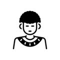 Black solid icon for African, people and culture Royalty Free Stock Photo