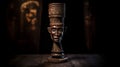 African Carved Vase: Detailed Portraiture In Goblincore Style