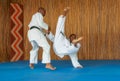 African karate kumite Royalty Free Stock Photo