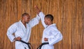 African karate kumite Royalty Free Stock Photo