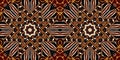 African kente cloth patchwork effect border pattern. Seamless geometric quilt fabric edging trim background. Patched