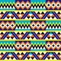African Kente nwentoma cloth style geometric vector seamless pattern, tradional zigzag repetitive design with abstract shapes insp Royalty Free Stock Photo