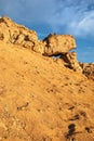African landscape rock formations in desert