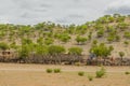 African landscapes - Himba village Namibia Royalty Free Stock Photo