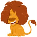 African lion cartoon wild animal character