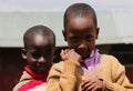 African little child boy at school