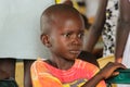 African little child portrait big eyes looking Royalty Free Stock Photo