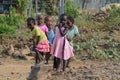 African little children playing