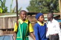 African school children on the street Royalty Free Stock Photo