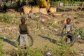 African little children on a playground Royalty Free Stock Photo