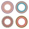 African Maasai beads necklace design vector illustrations.