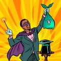 African Magician with yen money