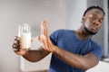 African Male Refusing Milk