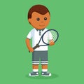 African male tenis player standing