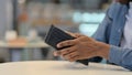 African Man Checking Empty Wallet, Close Up Royalty Free Stock Photo