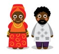 African man and woman in national clothes