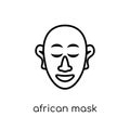 African Mask icon from Museum collection.