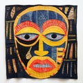African Mask Inspired Textile Art: Quilted Embroideries In Black Arts Movement Style