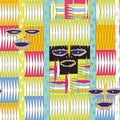 African mask pattern Royalty Free Stock Photo