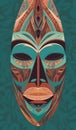 African mask Symbol Ethnic Craftwork Digital Generated Illustration