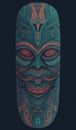 African mask Symbol Ethnic Craftwork Digital Generated Illustration