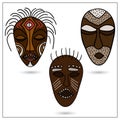African masks Royalty Free Stock Photo