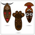 African masks Royalty Free Stock Photo