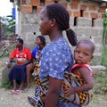 African mother with baby