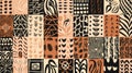 African Mud Cloth Patterns In Matisse Style