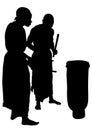 African musicians one Royalty Free Stock Photo