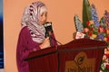 African Muslim woman gives speech