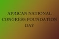 African National Congress Foundation Day card