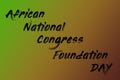 African National Congress Foundation Day with gradient background