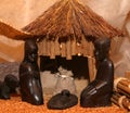 African Nativity scene with Holy Family Royalty Free Stock Photo