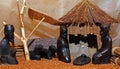 African Nativity scene with Holy Family Royalty Free Stock Photo