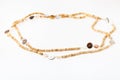 African necklace from natural bone beads Royalty Free Stock Photo