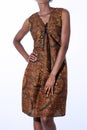 African outfit made of Kitenge / Kanga fabric Royalty Free Stock Photo
