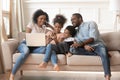 African parents and kids obsessed addicted to gadgets at home