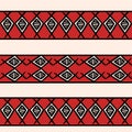 African pattern ready for print. Vector illustration hand made with tribal drawing colorful red theme for fashion textile wrapping Royalty Free Stock Photo