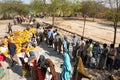 African people desperately waiting for help Royalty Free Stock Photo