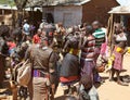 African people at the market