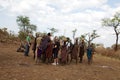 African people and tourists Royalty Free Stock Photo