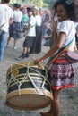 African percussionists` performance, outdoors Royalty Free Stock Photo