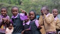 African little children at school