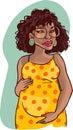 African pregnant woman prepared to be mother vector image