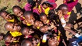 African Primary School Children on their lunch break Royalty Free Stock Photo