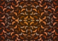 African Print fabric, Ethnic handmade ornament for your design, tribal pattern motifs floral elements. Vector Afro texture